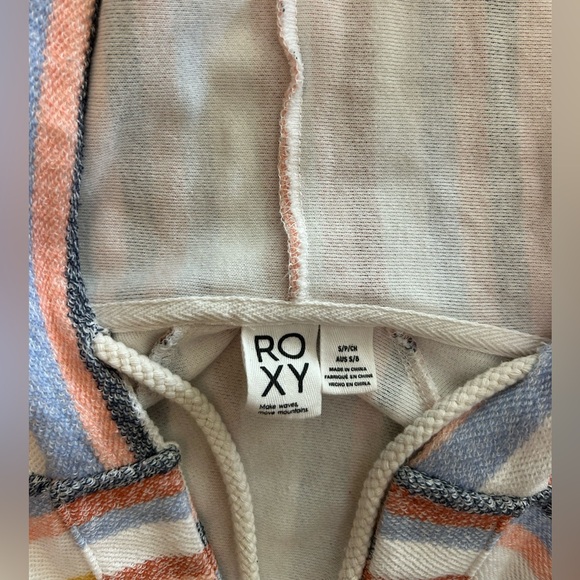 Roxy Women’s Wild‎ and Free Surf Hoodie Striped Hoodie Size Small - Picture 4 of 10